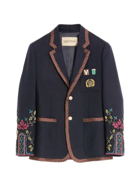 Valentino Garavani bead-embroidered linen blazer