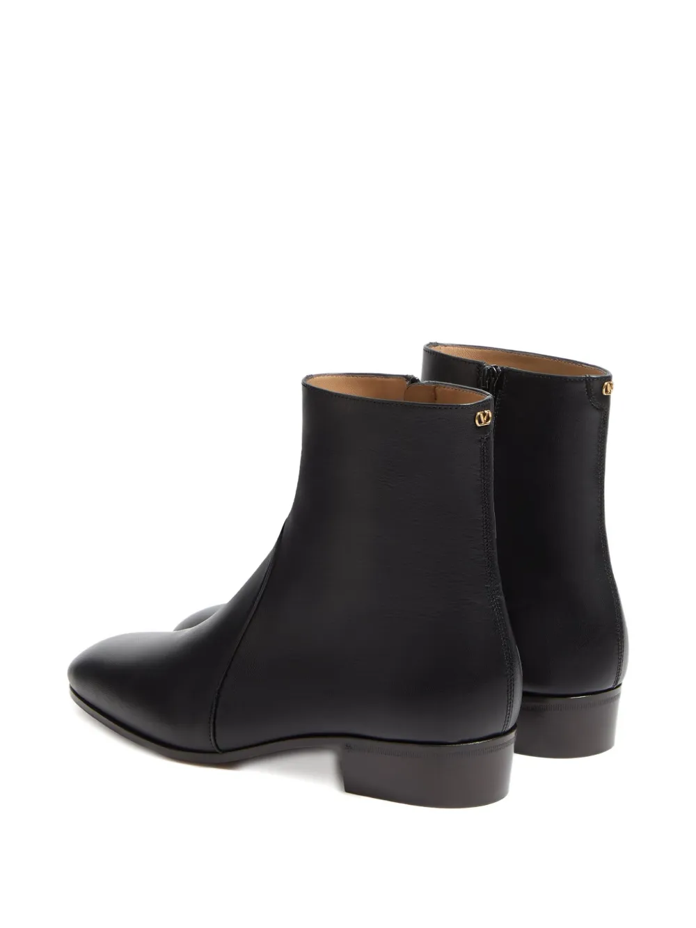 Valentino Garavani Pat VLogo Signature zip-up boots Black