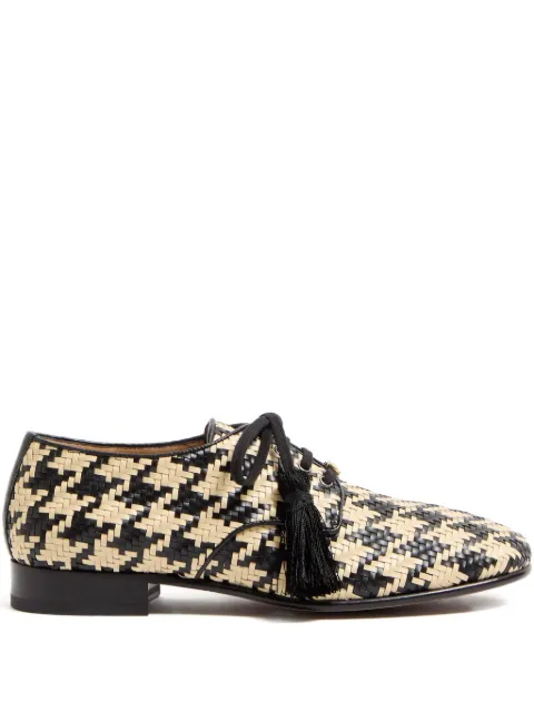 Valentino Garavani tassel-detail houndstooth loafers