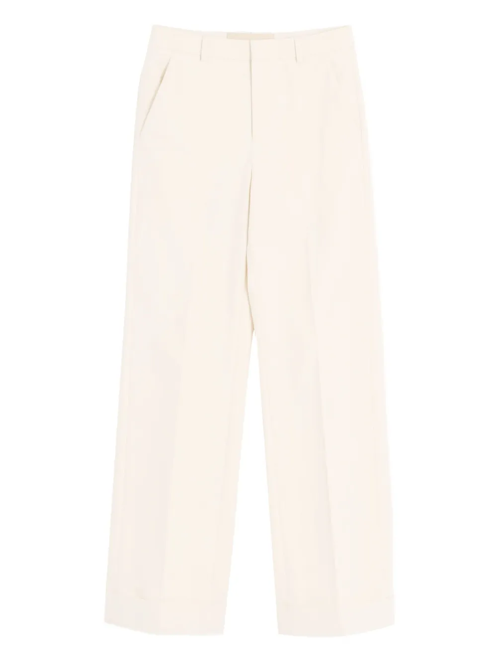 Valentino Garavani Katoenen broek met omgeslagen zoom Beige