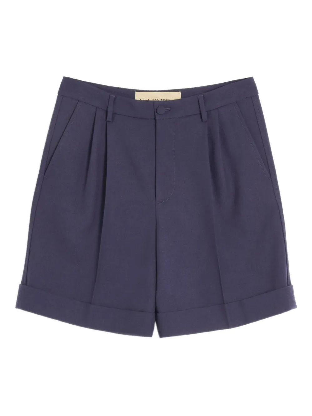 Valentino Garavani cuffed wool Bermuda shorts | Blue | Image 1