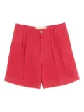 Valentino Garavani cuffed linen Bermuda shorts - Red