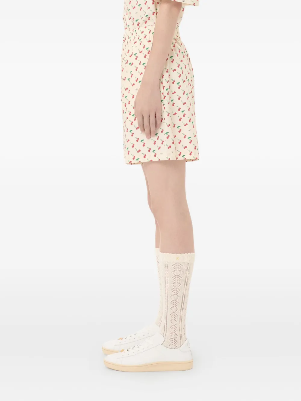 Valentino Garavani Shorts met bloemenprint Beige