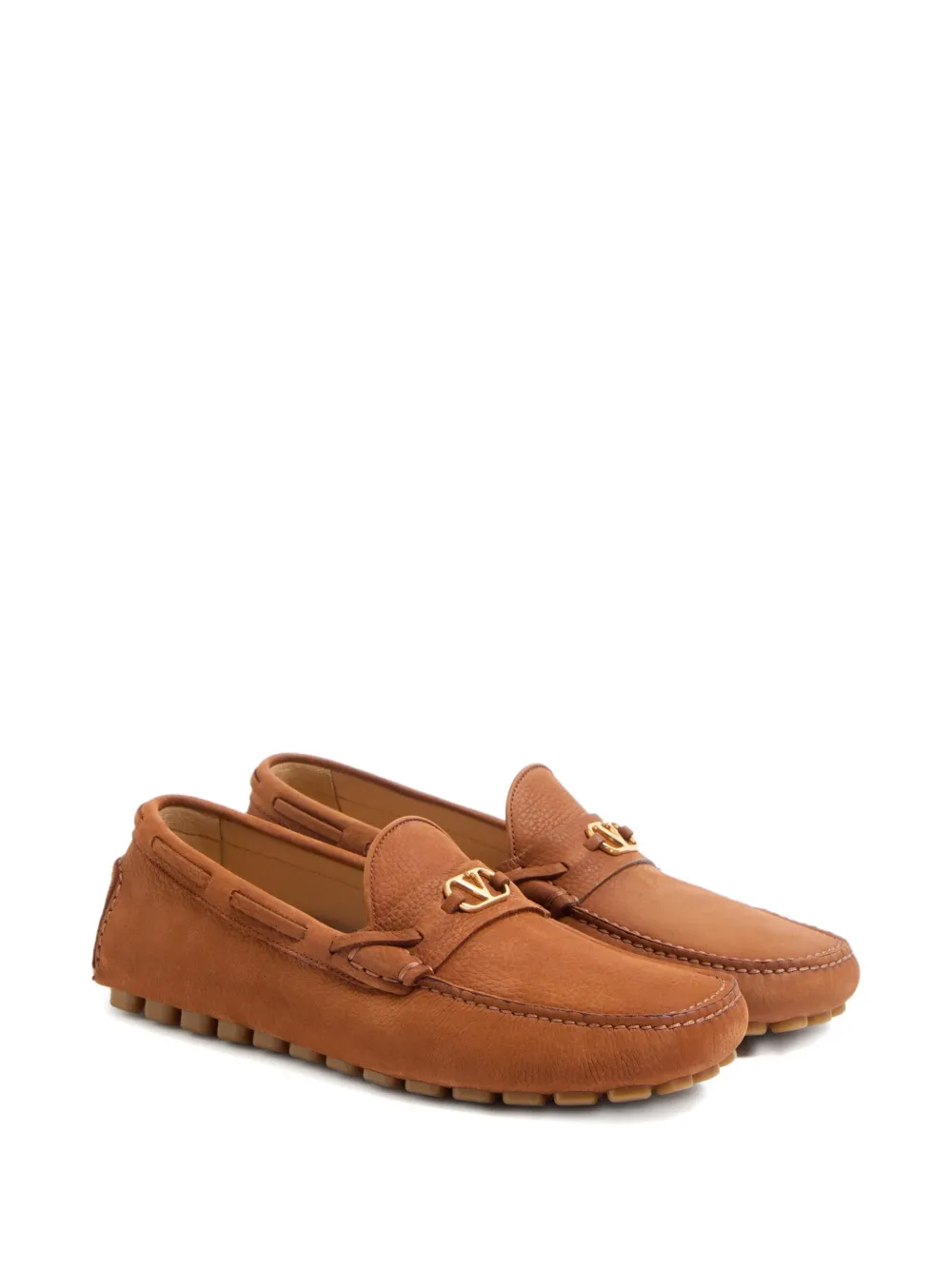 Valentino Garavani suede loafers Brown