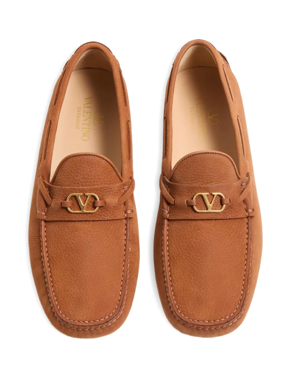 Valentino Garavani suede loafers Brown