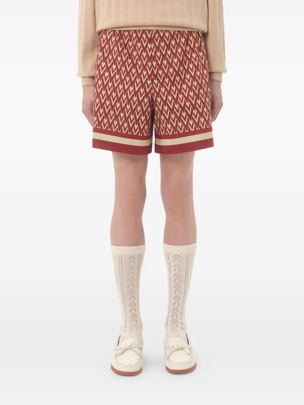 Valentino Garavani Shorts met geometrische print Rood