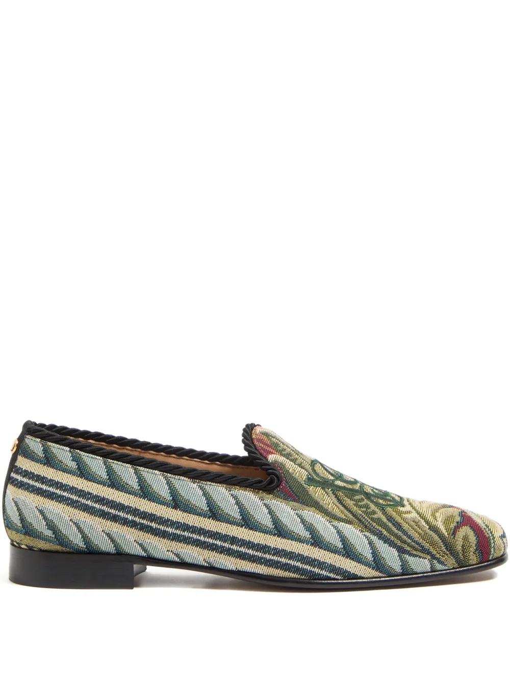 Valentino Garavani embroidered slip-on shoes - Green
