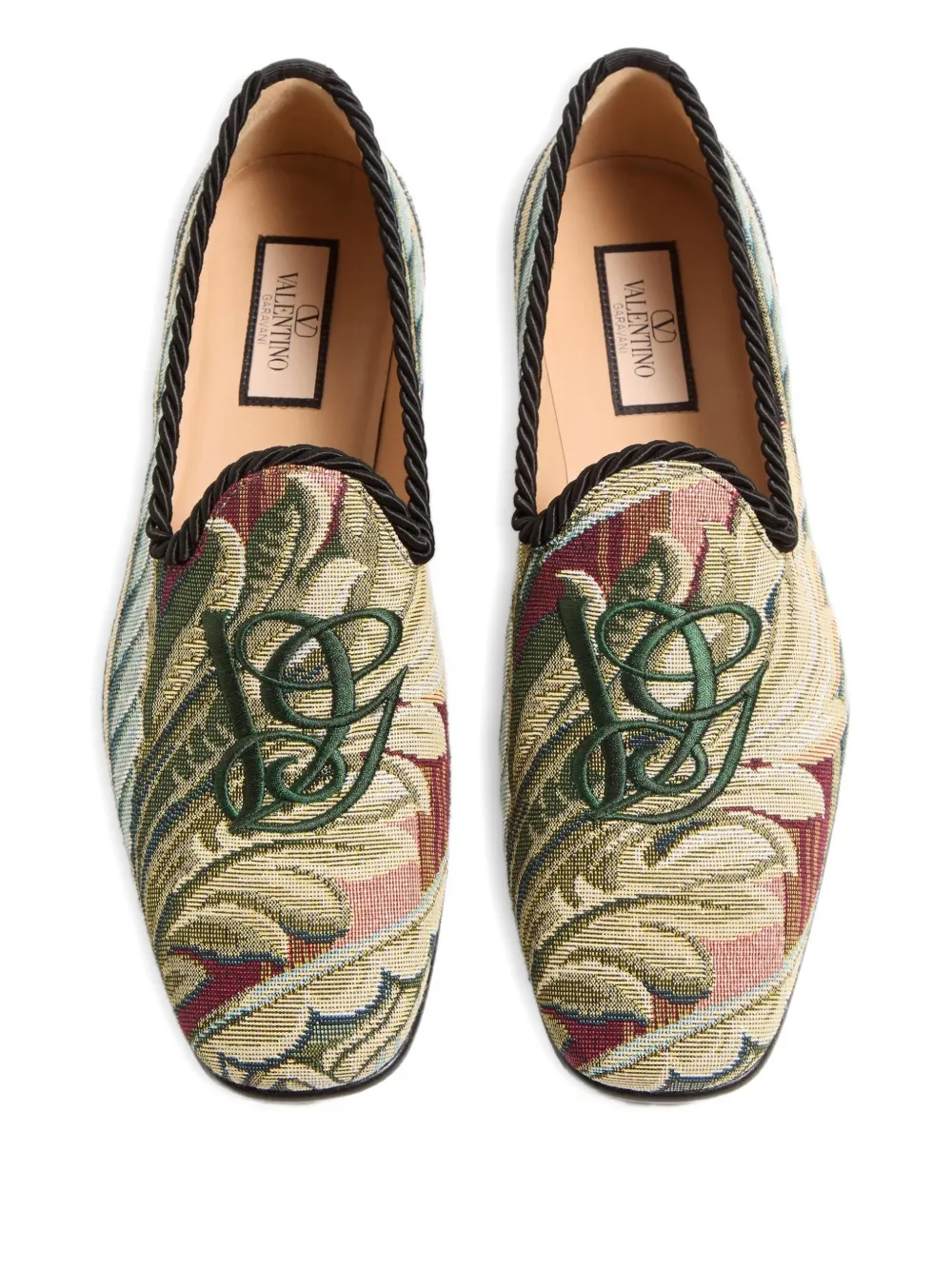 Valentino Garavani Slip-on schoenen met borduurwerk Groen