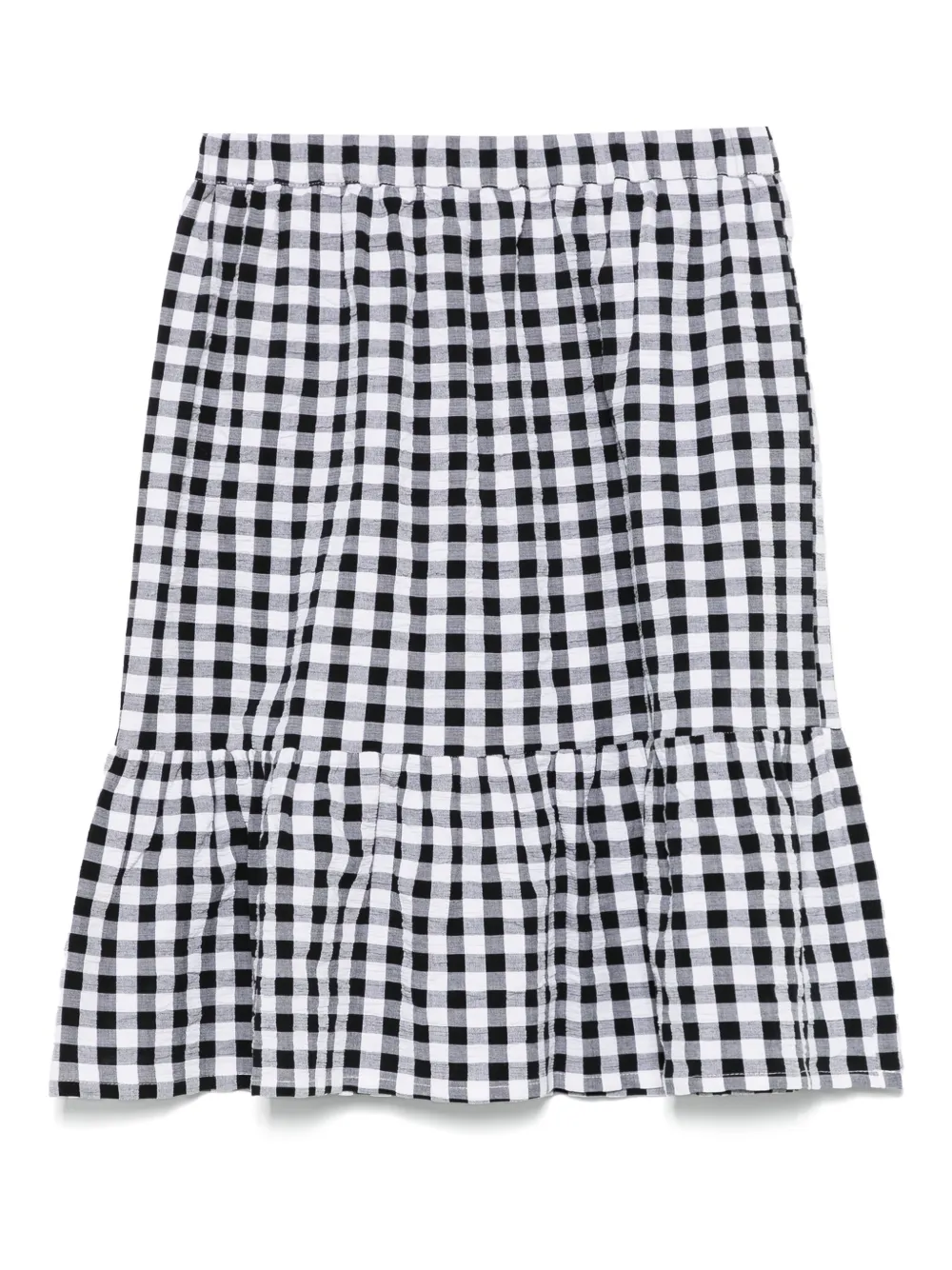 Andorine Vichy midi skirt Zwart