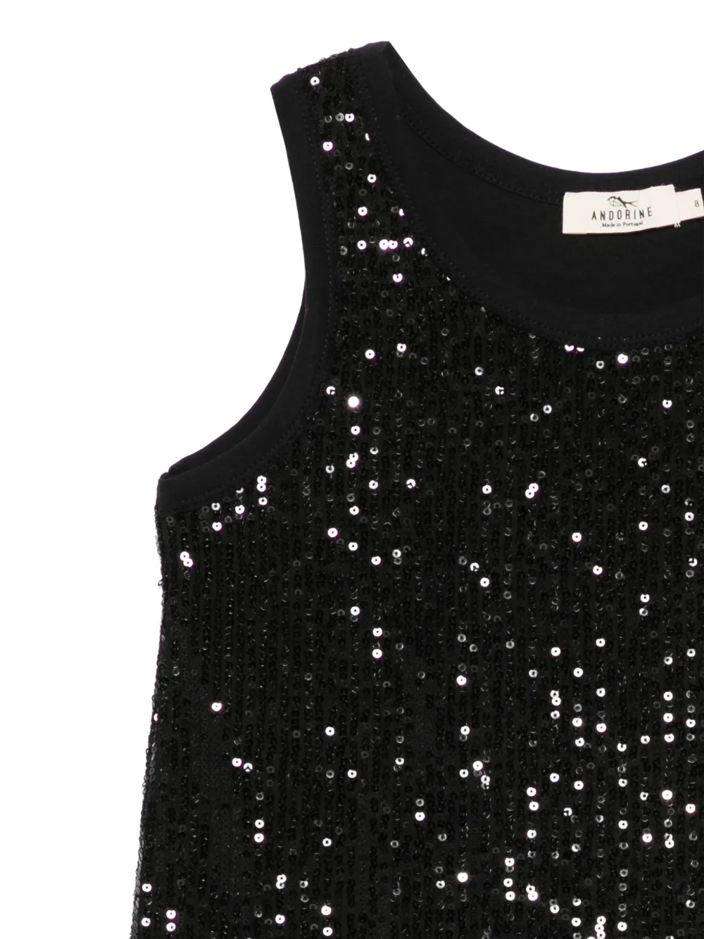 Andorine Top met pailletten Zwart
