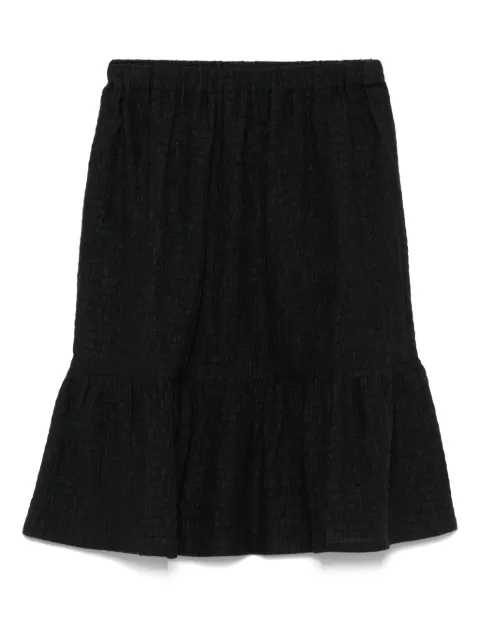 Andorine falda midi con efecto arrugado