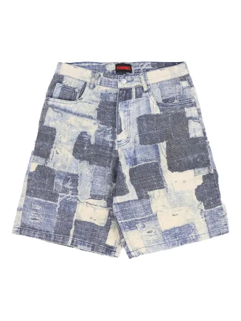 Pleasures Boro denim shorts