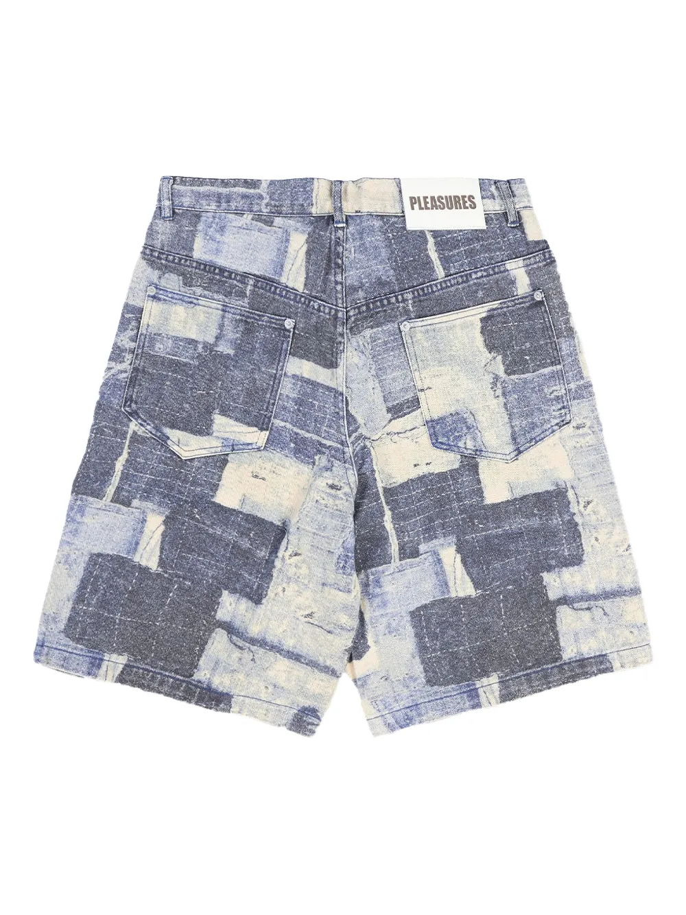 Pleasures Boro denim shorts - Blauw