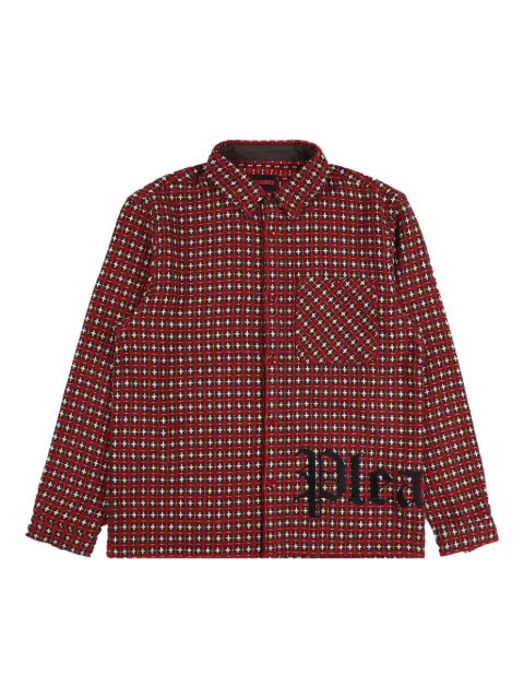 Pleasures cross-print "White" overshirt