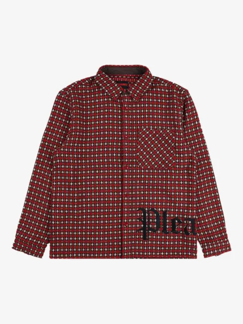 Pleasures cross-print "White" overshirt