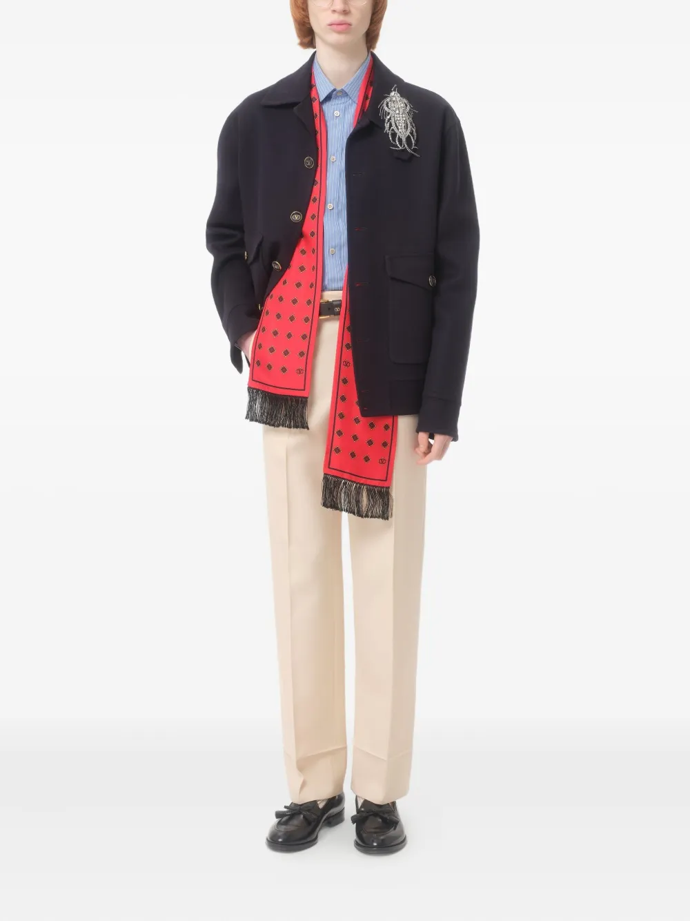 Valentino Garavani Broek van scheerwol - Beige