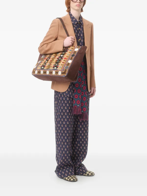 Valentino Garavani Voyage Imaginaire-print Linen Trousers Valentino Garavani Voyage Imaginaire-print Linen Trousers