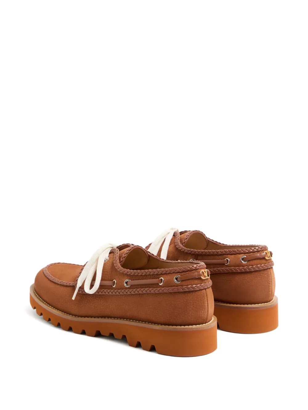 Valentino Garavani Palm Avenue suede boat shoes Brown