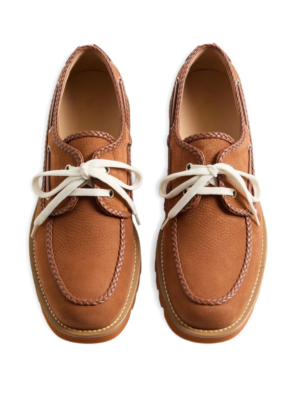 Valentino Garavani Palm Avenue suede boat shoes Brown