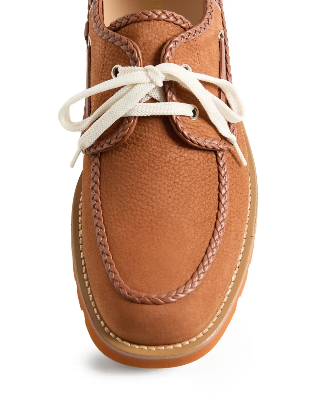 Valentino Garavani Palm Avenue suede boat shoes Brown