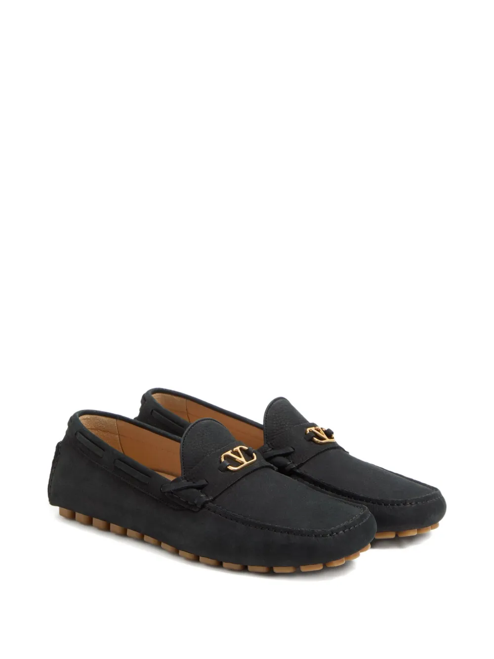 Valentino Garavani suede loafers Black