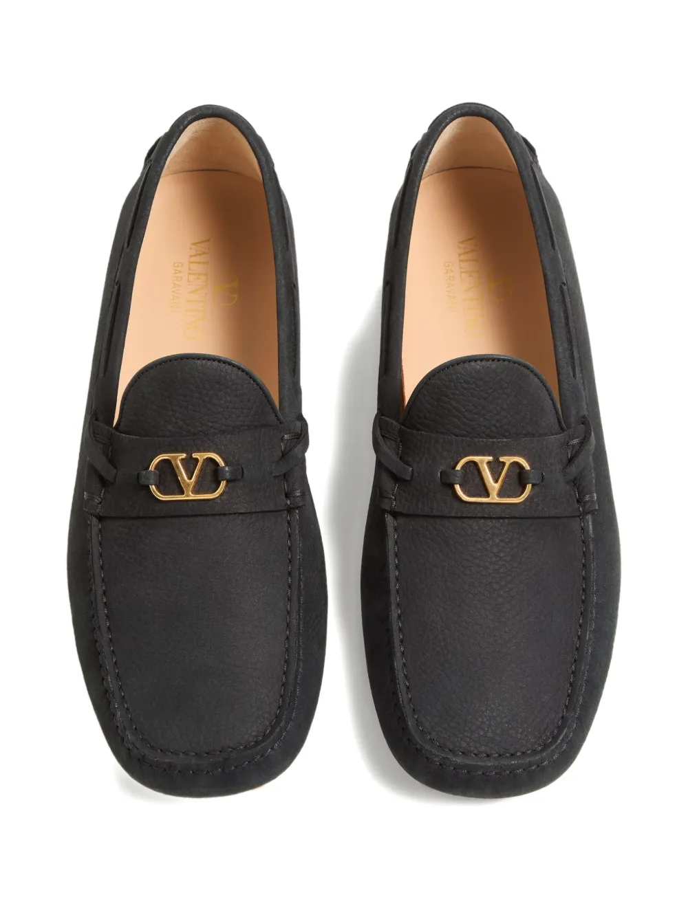Valentino Garavani suede loafers Black