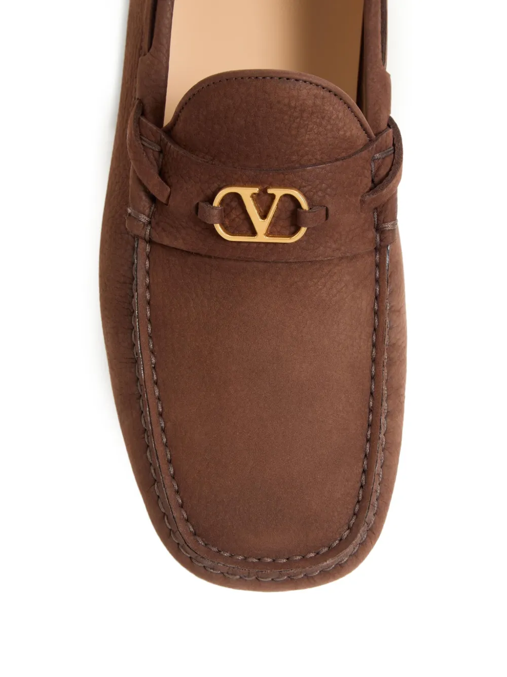 Valentino Garavani suede loafers Brown