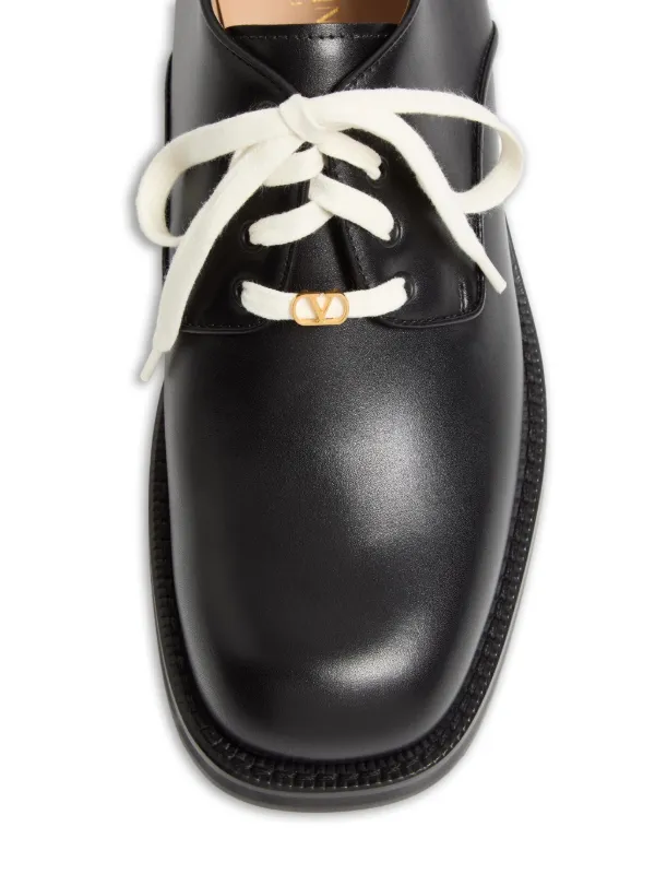 VALENTINO GARAVANI DERBY SHOES 42 未使用 Valentino Garavani VLogo Derby Shoes | Black | FARFETCH JO