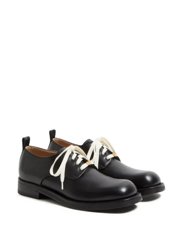 Valentino Garavani VLogo Derby Shoes | Black | FARFETCH JO