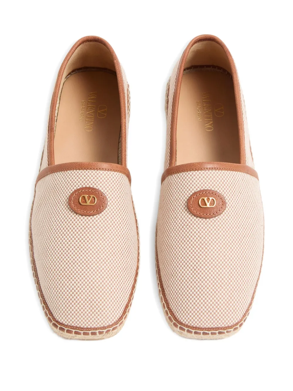 Valentino Garavani VLogo canvas espadrilles Beige