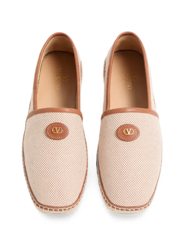 Valentino Garavani Palm Avenue Canvas Espadrilles | Neutrals