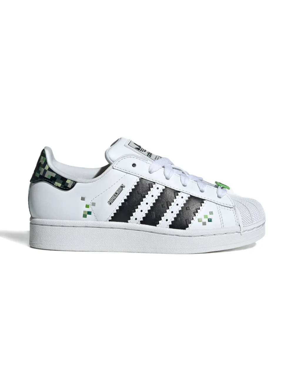 Adidas Kids Superstar "Minecraft Creeper" sneakers White