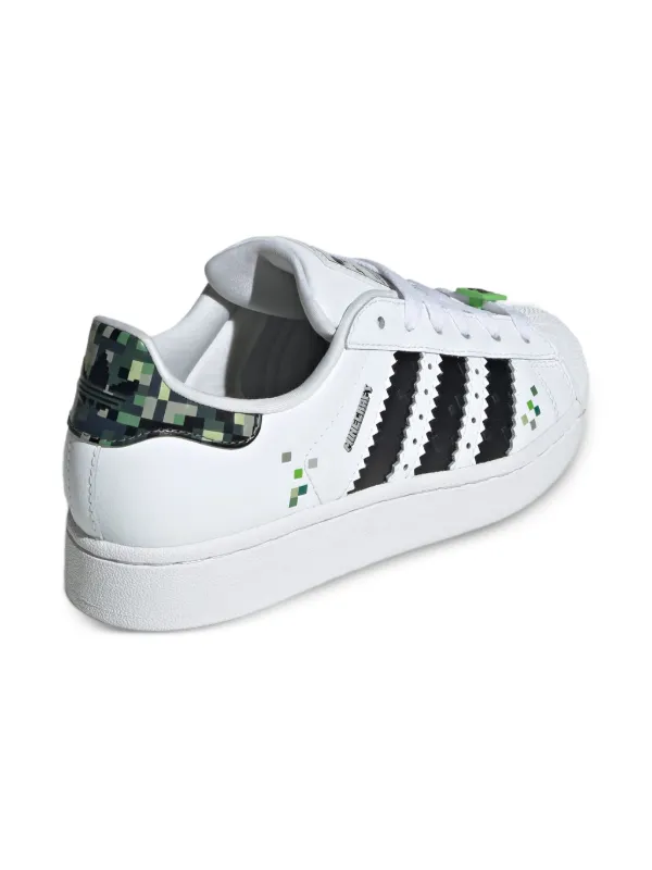 Adidas Kids Superstar “Minecraft - Creeper” スニーカー | ホワイト