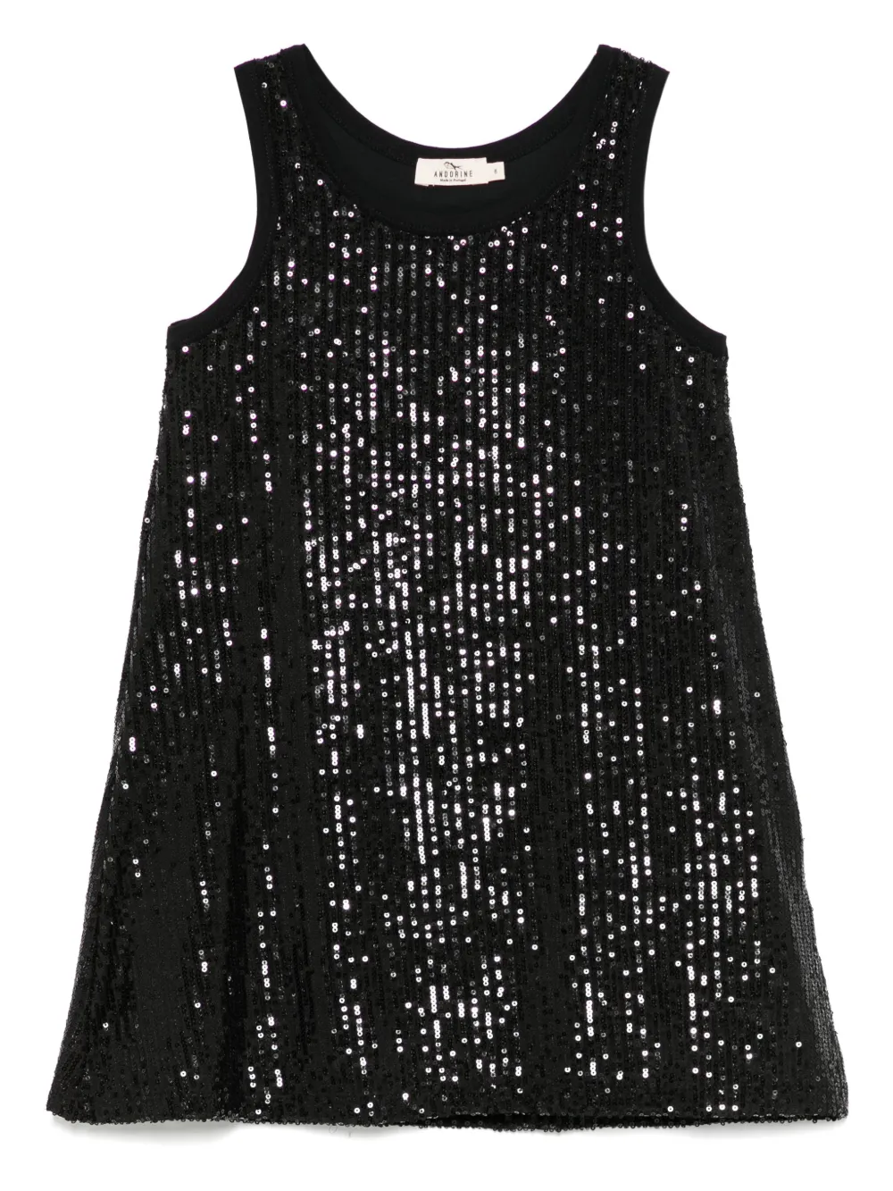 Andorine robe mi-longue à sequins | noir | Image 1
