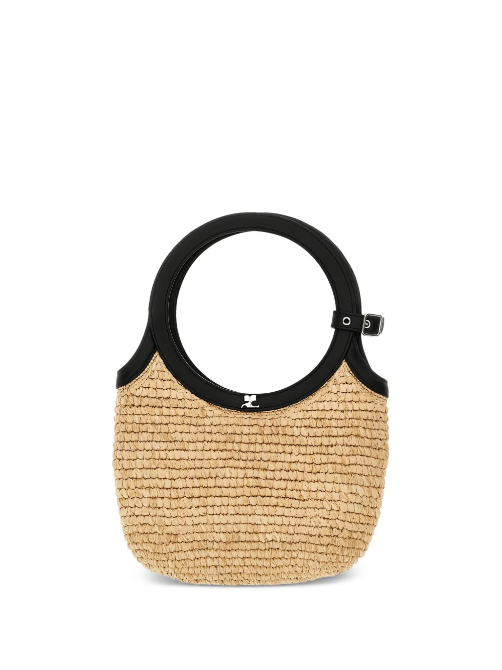 Courrèges woven straw tote bag Beige