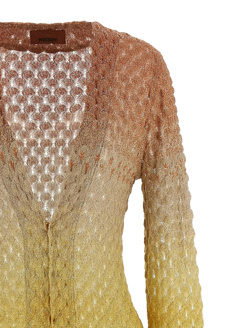 Missoni Opengebreid vest Geel