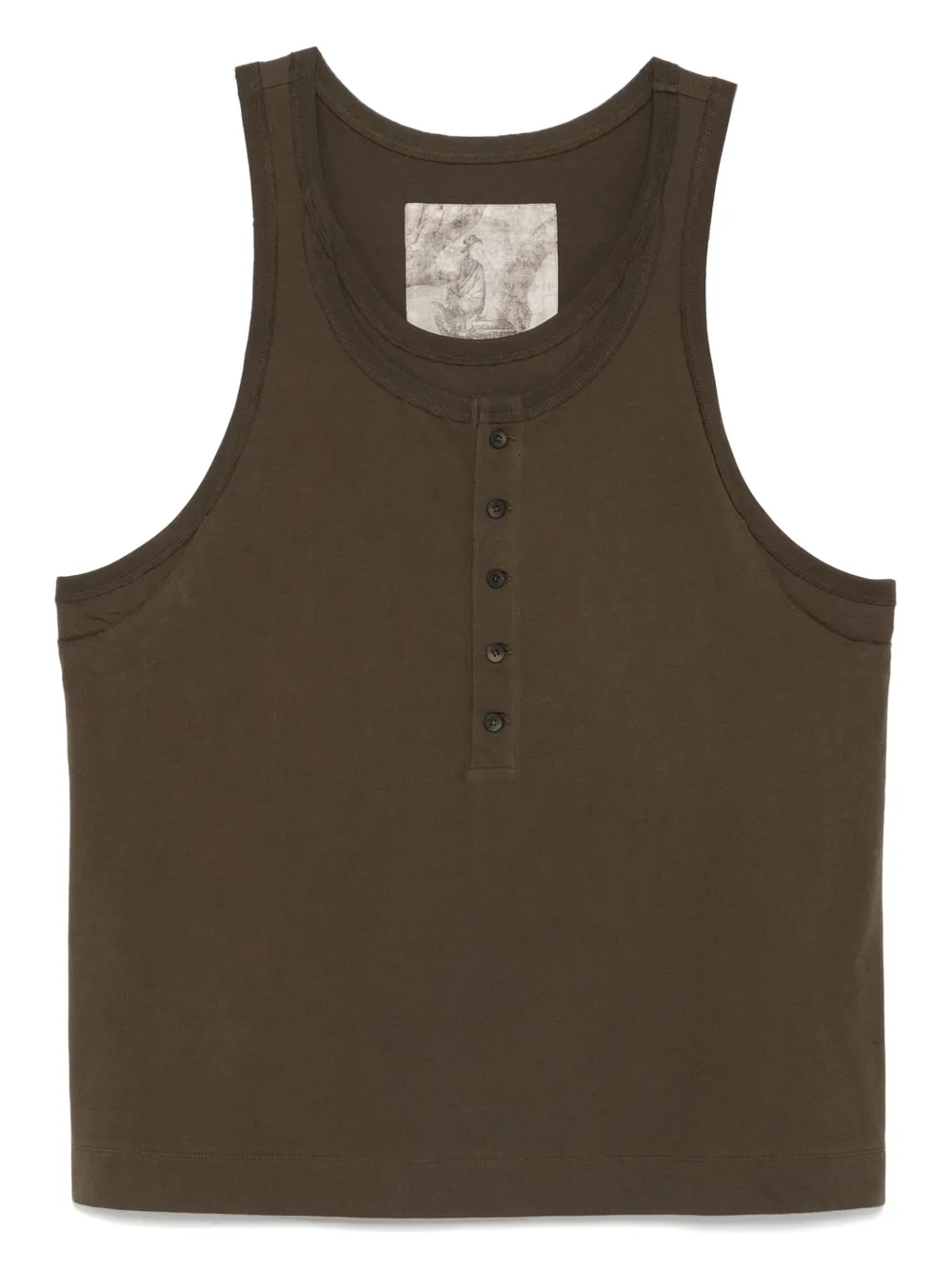 Ziggy Chen layered tank top | Brown | Image 1