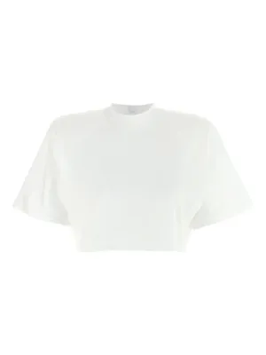 Tシャツ・カットソー PINKO Mark cotton blend t-shirt with combined top Nero Mark cotton blend t-shirt with combined top PINKO - Nugnes1920