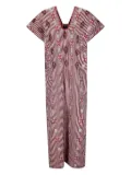 Tandem embroidered maxi dress - Brown