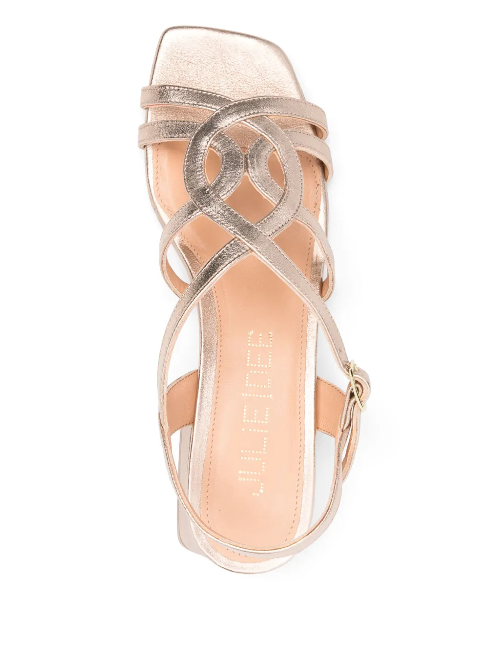 Julie Dee 35mm leather sandals Gold