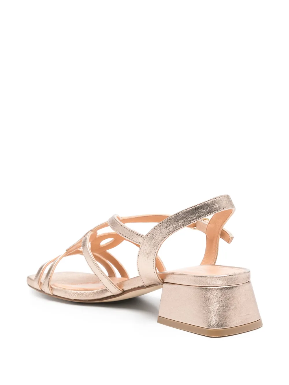 Julie Dee 35mm leather sandals Gold