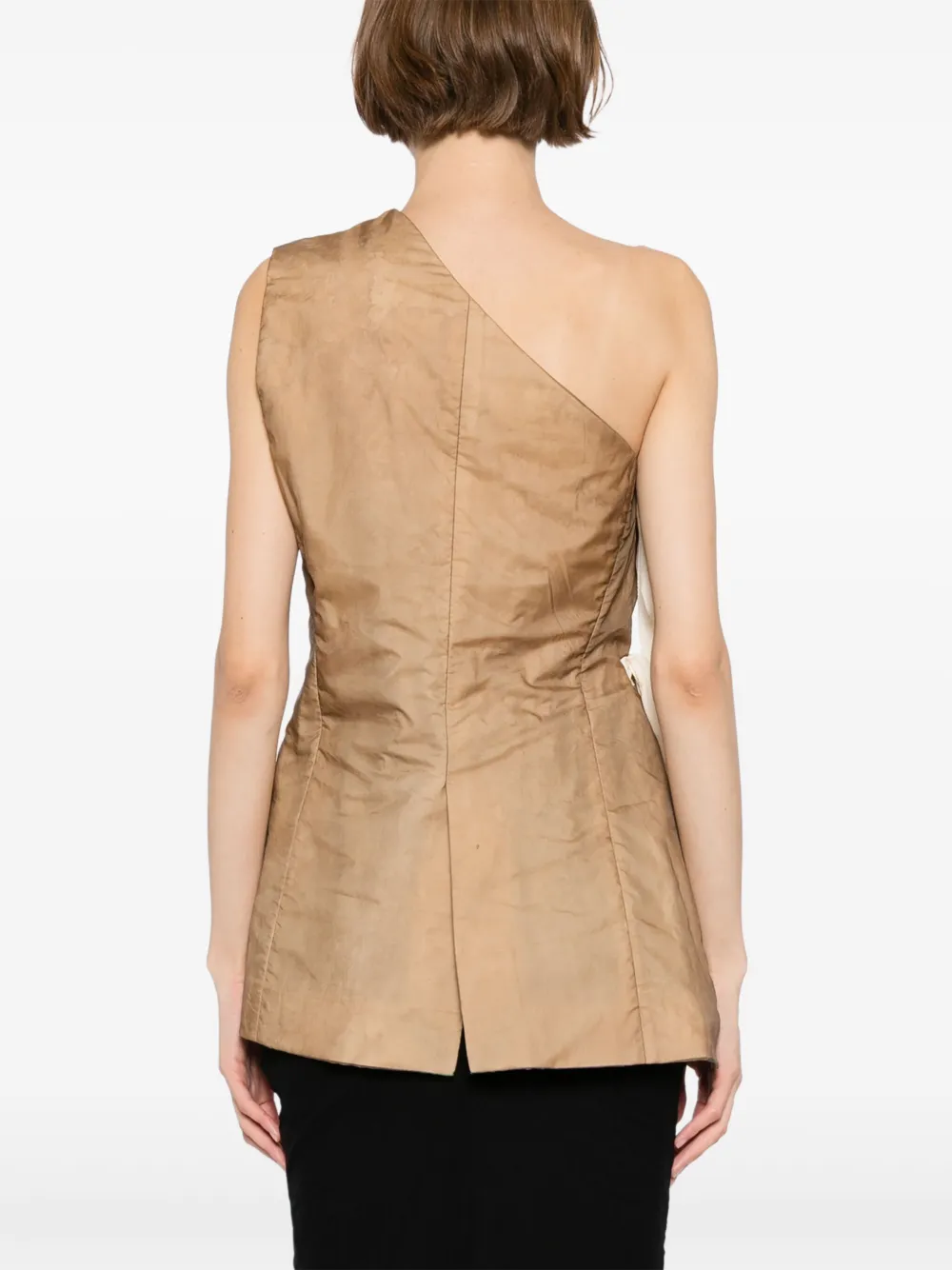 Uma Wang Asymmetrische mini-jurk Bruin
