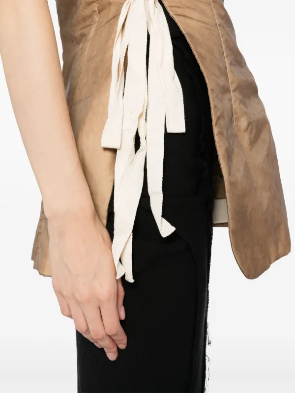 Uma Wang Asymmetric Mini Dress | Brown | FARFETCH