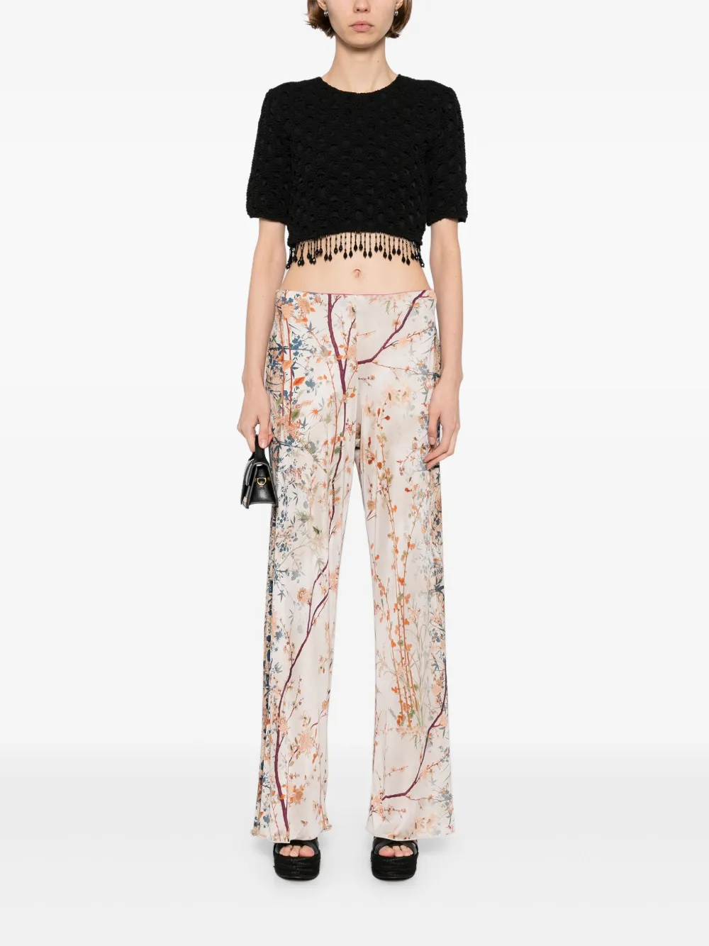 Pierre-Louis Mascia illustration-print trousers - Roze