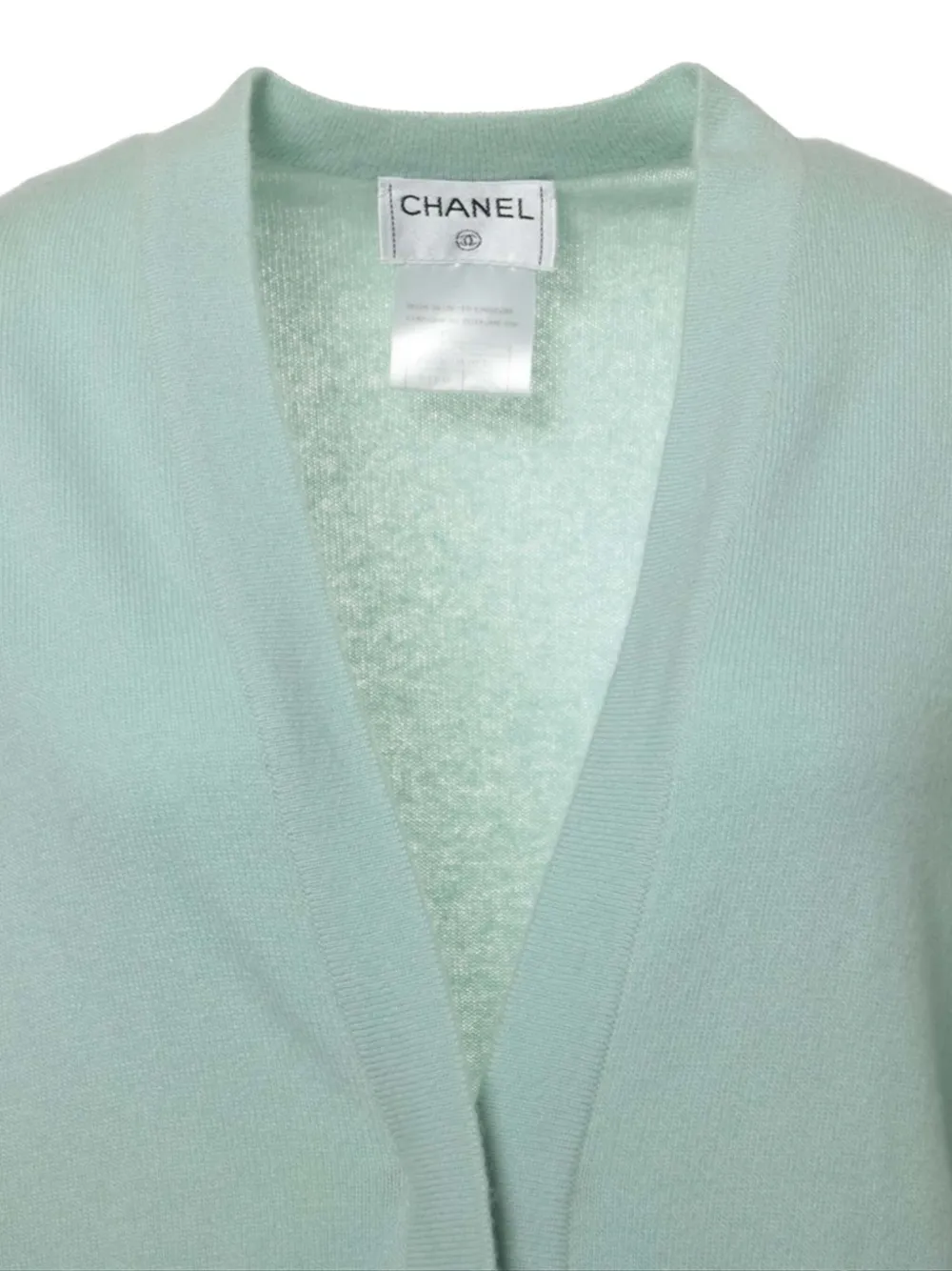 Pre-owned Chanel Cashmere Cardigan In Green