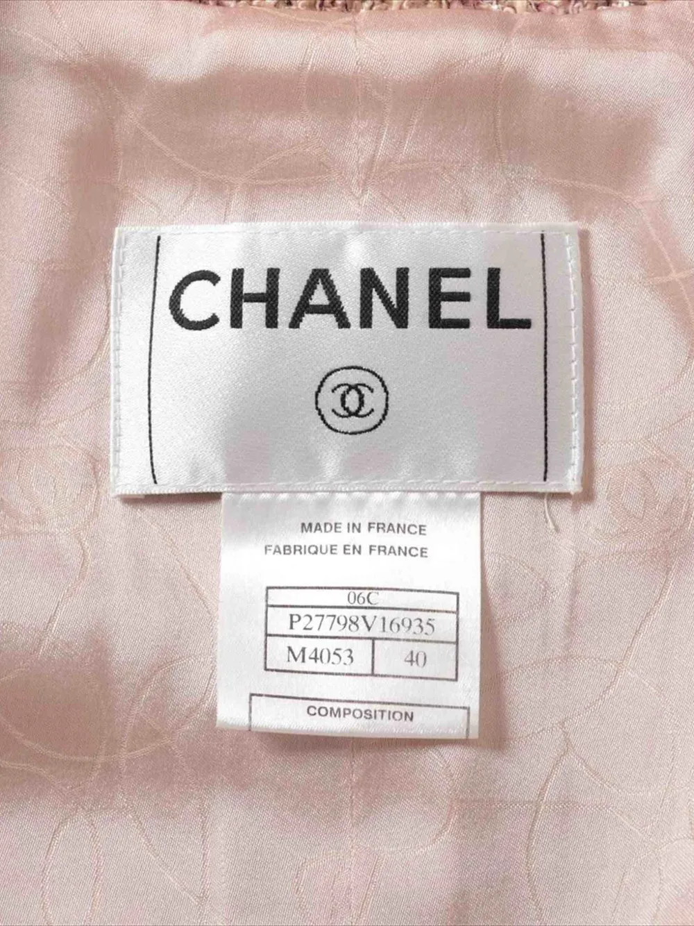 Pre-owned Chanel Silk Tweed Jacket In Pink