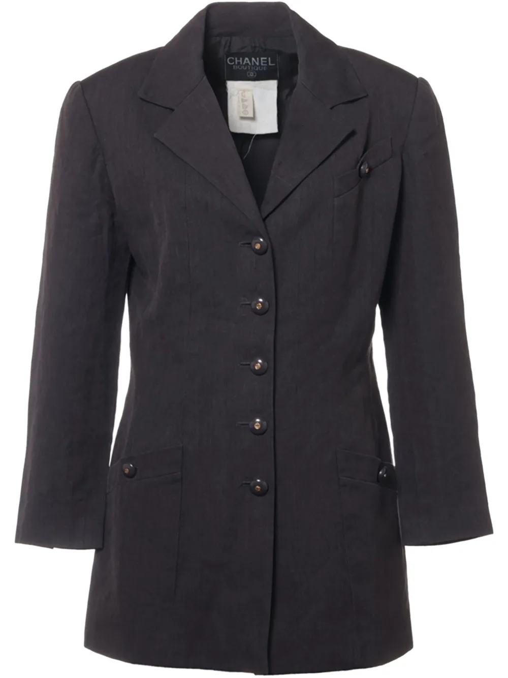 Pre-owned Chanel Single-breasted Blazer In Grey