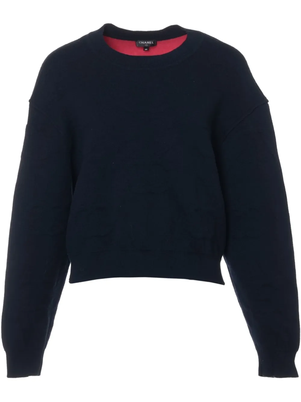 Pre-owned Chanel Monogram-pattern Jumper In Blue