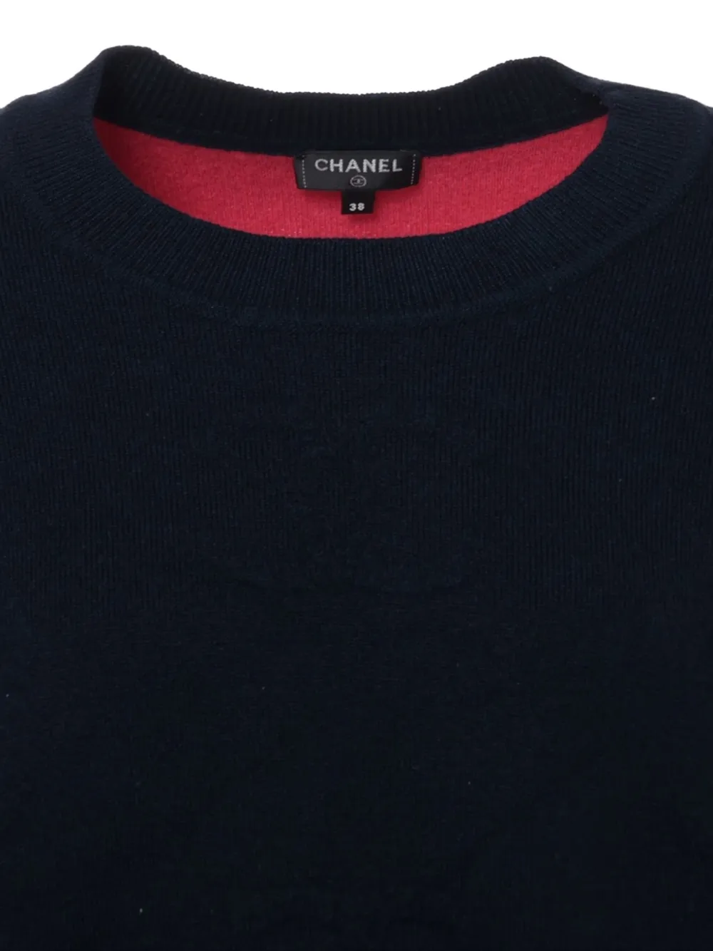 Pre-owned Chanel Monogram-pattern Jumper In Blue