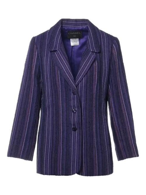 Blazer à rayures - CHANEL Pre-Owned - Modalova